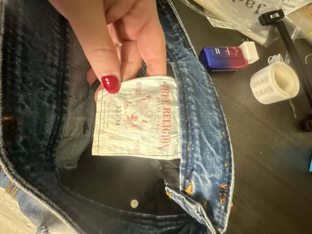 True Religion World Tour Distressed Jeans 32x34 #441